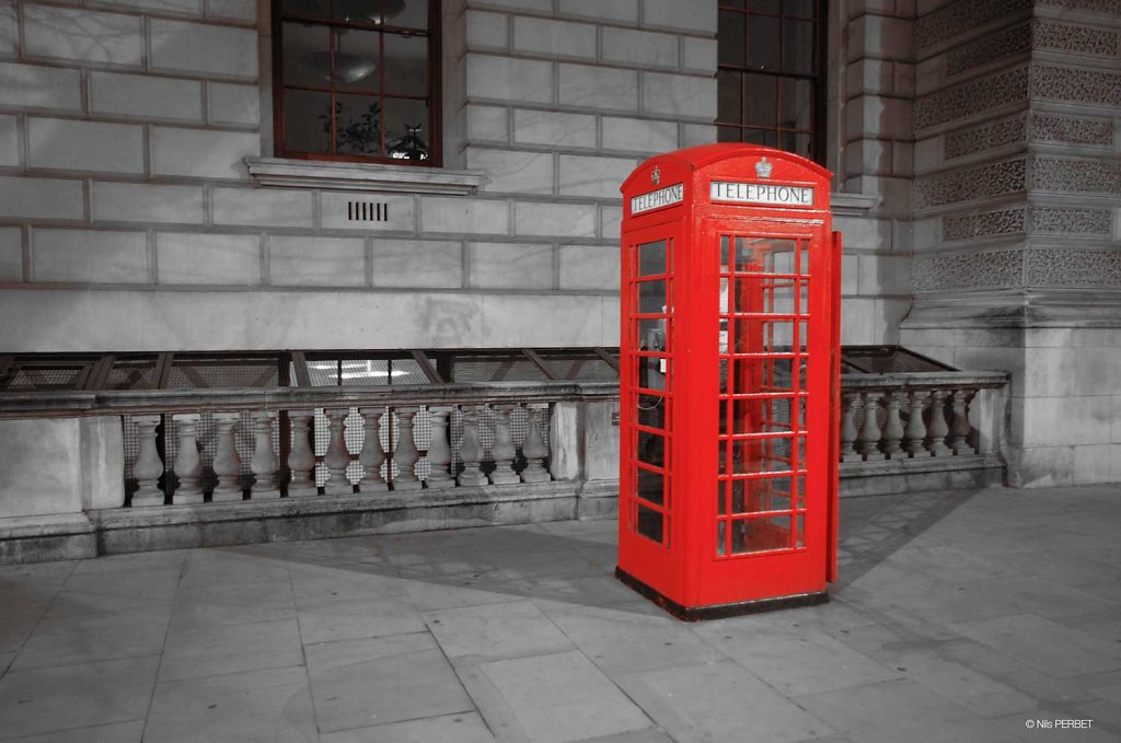 Red telephone box - London