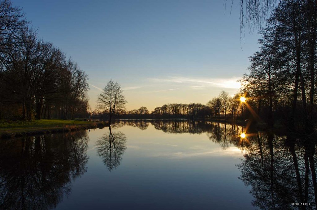 Sunset on the Fonderie pond