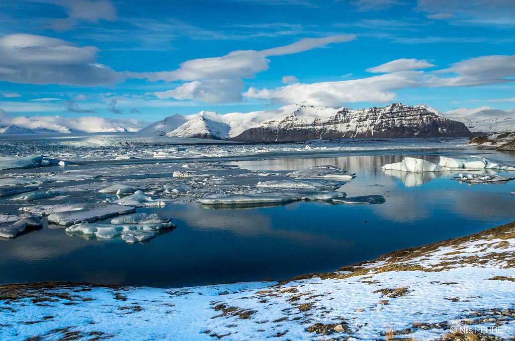 Jökulsárlón or the glacial river lagoon