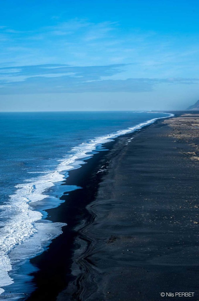 Black sand beach